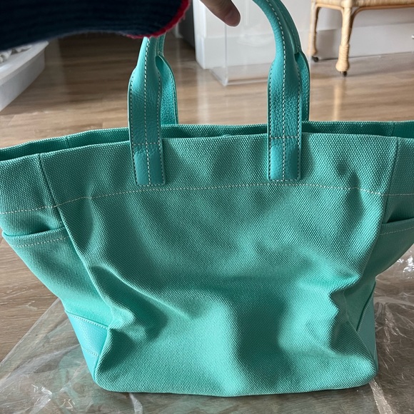 NWOT Tiffany Canvas Tote Bag w/ Leather Trim - Picture 5 of 11
